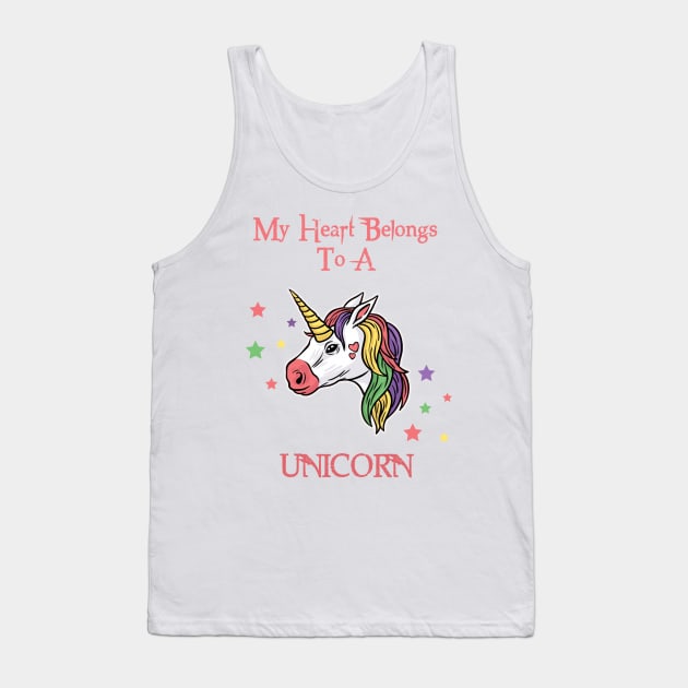 Unicorn Heart Tank Top by Specialstace83